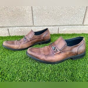 Steve Madden Men's Brown Leather Loafers - Size 10.5